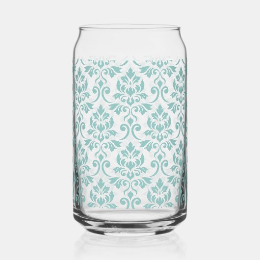 Feuille Damask Teal Pattern (Verso)