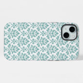 Feuille Damask Teal Pattern (Verso Horizontal)