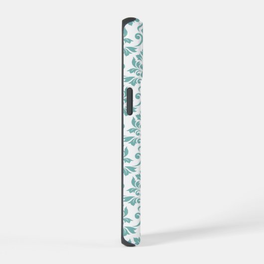 Feuille Damask Teal Pattern (Custom) (Côté droit)