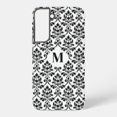 Feuille Damask Zwart Patroon (Aangepast) Samsung Galaxy Hoesje (Achterkant)
