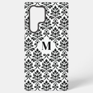 Feuille Damask Zwart Patroon (Aangepast) Samsung Galaxy Hoesje
