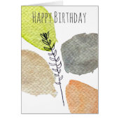 Feuille d'aquarelle esthétique moderne (Devant)