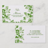 feuille d'arbre simple belle conception carte de v (Devant / Derrière)