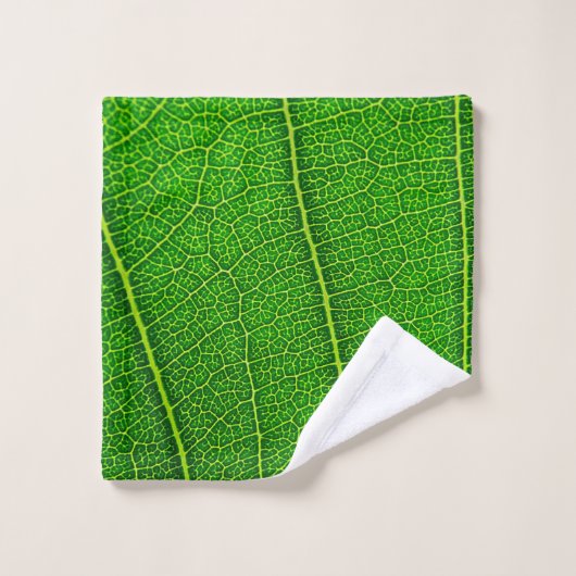 Feuille d'arbre vert (Gant de toilette)