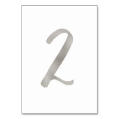 Feuille d'argent chic numéro de table de mariage | (Par défaut)