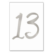 Feuille d'argent chic numéro de table de mariage | (Par défaut)