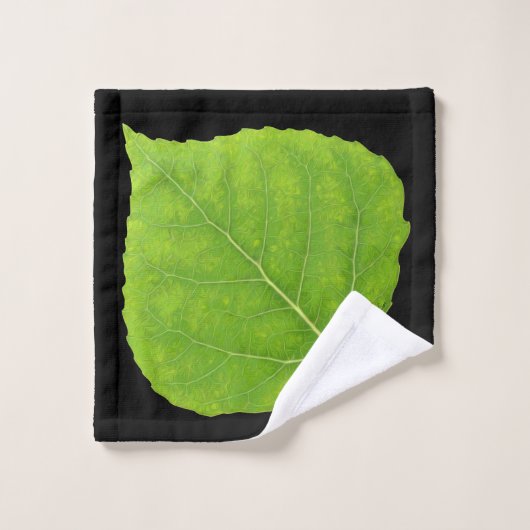 Feuille d'Aspen vert #11 (Gant de toilette)