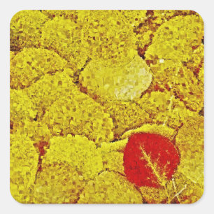 Feuille d'automne - autocollants d'art de peinture