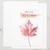 Feuille d'automne élégante et tendance - Fiche de (Devant / Derrière)