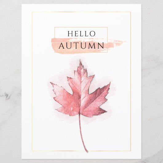 Feuille d'automne élégante et tendance - Fiche de (Devant)