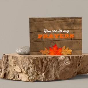 Feuille d'automne et Barnwood dans ma carte de