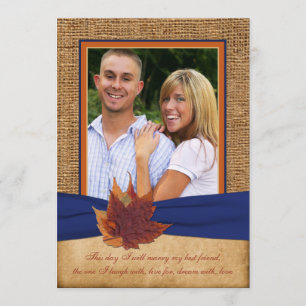 Feuille d'automne, invitation 2 de mariage de