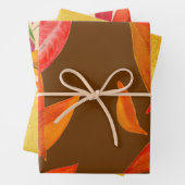 Feuille d'automne or orange et marron (En situation)