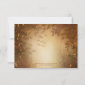 Feuille d'automne romantique et colonnes RSVP de m (Dos)