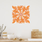Feuille d'automne tunnel mandela toile impression (Cuisine)