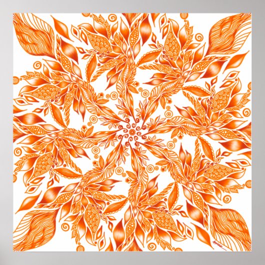 Feuille d'automne tunnel mandela toile impression (Devant)