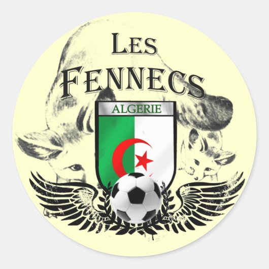 Feuille de 20 Stickers Algerie Les Fennecs Algérie (Devant)