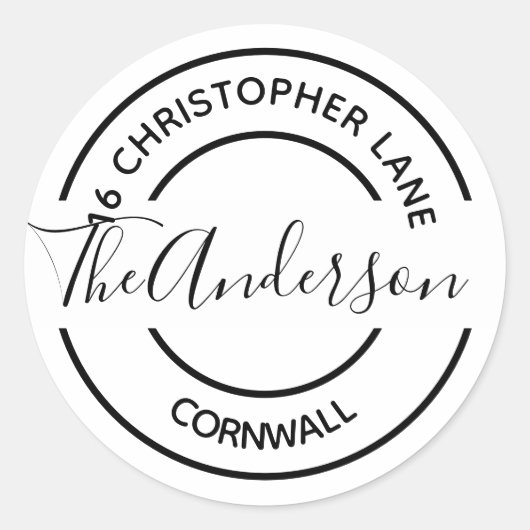 Feuille de 20 Stickers - Famille ou entreprise (Devant)