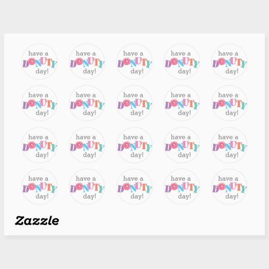 Feuille De 20 Stickers - Passez une DONUTY Day! (Feuille)