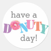 Feuille De 20 Stickers - Passez une DONUTY Day! (Devant)