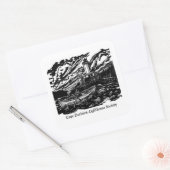 Feuille de 6 Stickers d'impression en bloc de bois (Enveloppe)