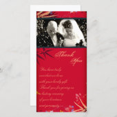 Feuille de Bambou Vintage Merci mariage (Devant / Derrière)