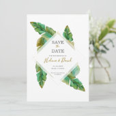 Feuille de banane tropicale Enregistrer la carte d (Debout devant)