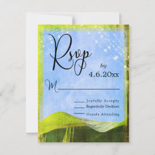 Feuille de bananier rustique et lumières Boho RSVP