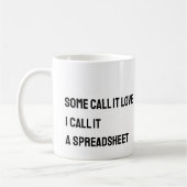 Feuille de calcul comptable Drôle Mug (Gauche)