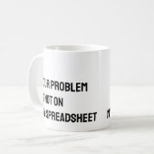 Feuille de calcul comptable Drôle Mug (Devant gauche)