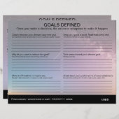 Feuille de calcul des objectifs définis (Devant / Derrière)