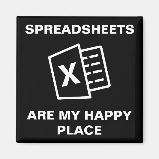 Feuille de calcul Excel Comptabilité Office Aimant (Devant)