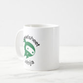 Feuille de calcul Ninja Café Mug (Devant gauche)