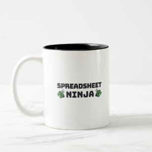 Feuille de calcul ninja tasse à café à deux tons