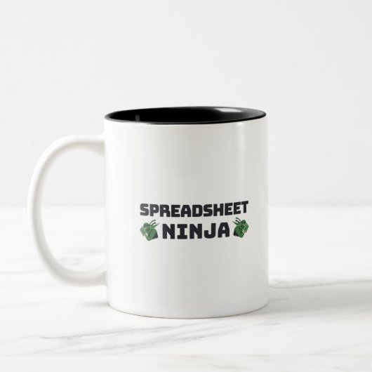 Feuille de calcul ninja tasse à café à deux tons (Gauche)