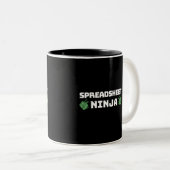 Feuille de calcul ninja tasse à café à deux tons (Devant droit)