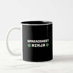 Feuille de calcul ninja tasse à café à deux tons