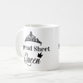 Feuille de calcul Queen Funny Cite Mug de café (Devant gauche)