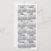 Feuille de carte en rack 2024 jours fériés avec en (Devant)