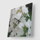 Feuille de chêne sauvage Horloge murale Hydrangea (Angle)