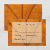 Feuille de chute orange rsvp avec enveloppe (Devant / Derrière)