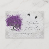 Feuille de coeur pourpre Table Cartes de place (Dos)