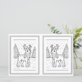 Feuille de coloriage de Noël pour enfants (Debout devant)