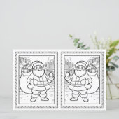 Feuille de coloriage de Noël pour enfants (Debout devant)
