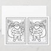 Feuille de coloriage de Noël pour enfants (Devant / Derrière)