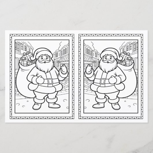 Feuille de coloriage de Noël pour enfants (Devant)