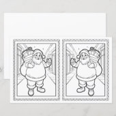 Feuille de coloriage Père Noël de Noël pour enfant (Devant / Derrière)