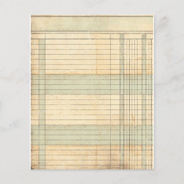 Feuille de comptabilité vintage (Devant)