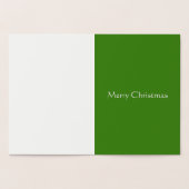 feuille de couronne dorée carte de voeux de Noël (Intérieur)