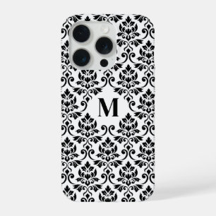 Feuille de Damas motif noir (sur mesure)
